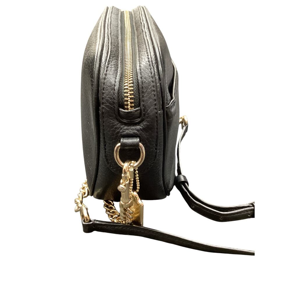 Coach Purse Women’s 1 Size Isla Leather Camera Crossbody Bag Gold Hardware Black - Picture 4 of 11
